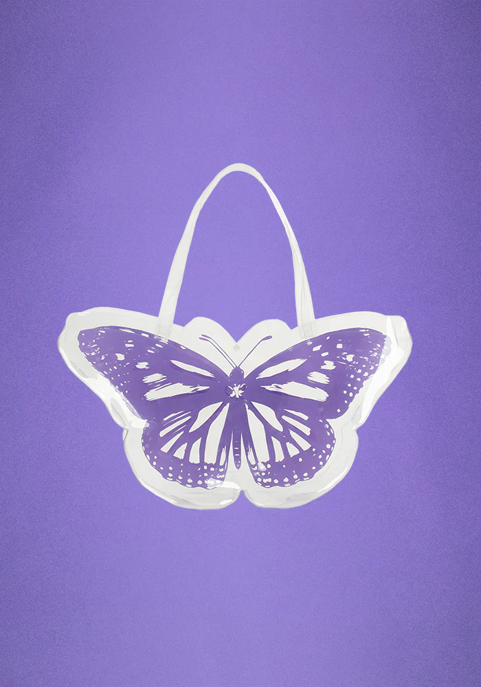 butterfly tote in clear - Image 3