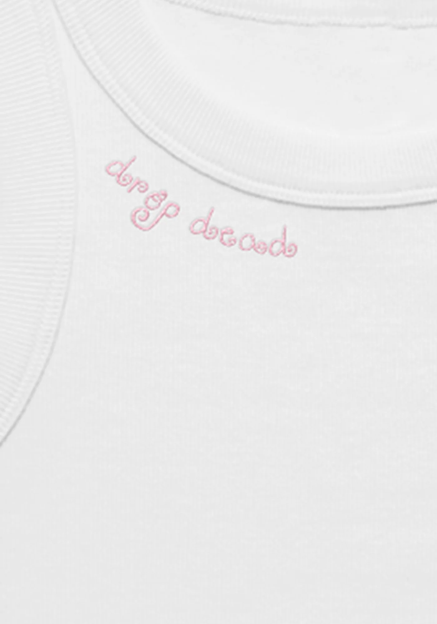 drop dead embroidered women's crop tank - Image 2