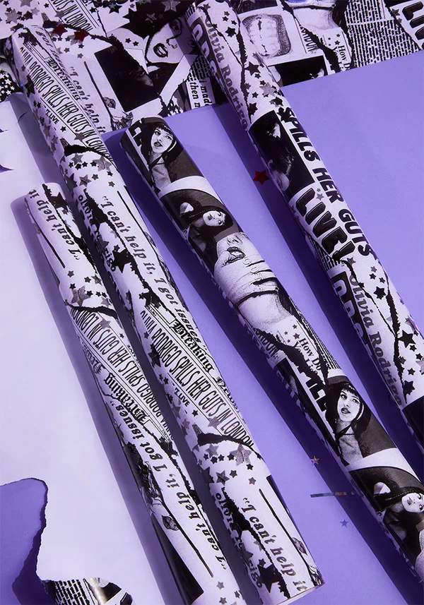 Olivia Rodrigo newsprint wrapping paper - Image 3