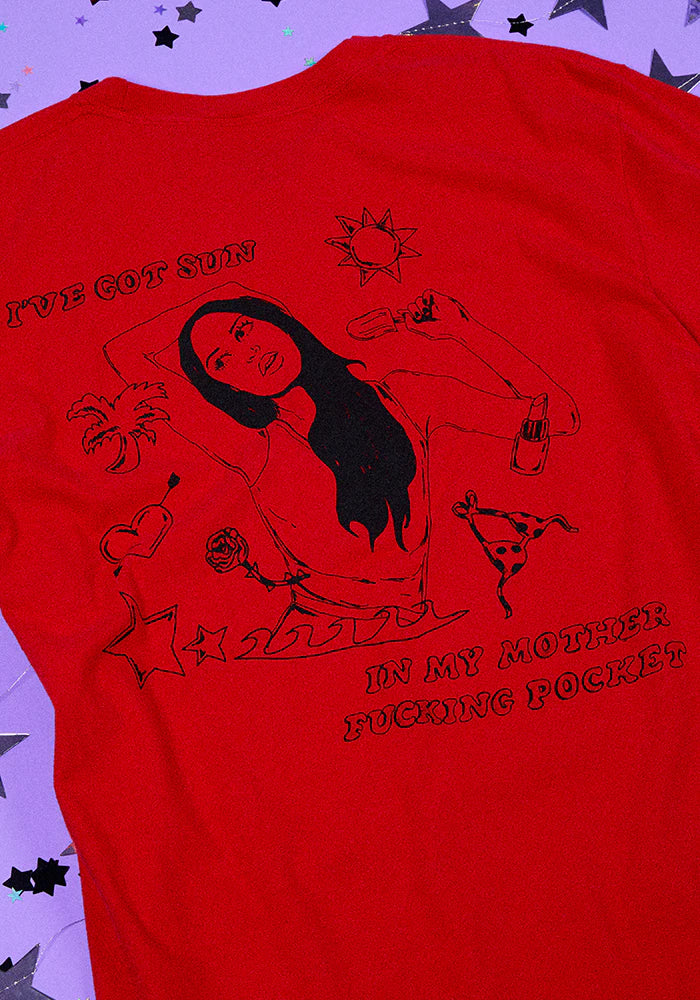 red oversized sun in my mother fucking pocket t-shirt - Image 4