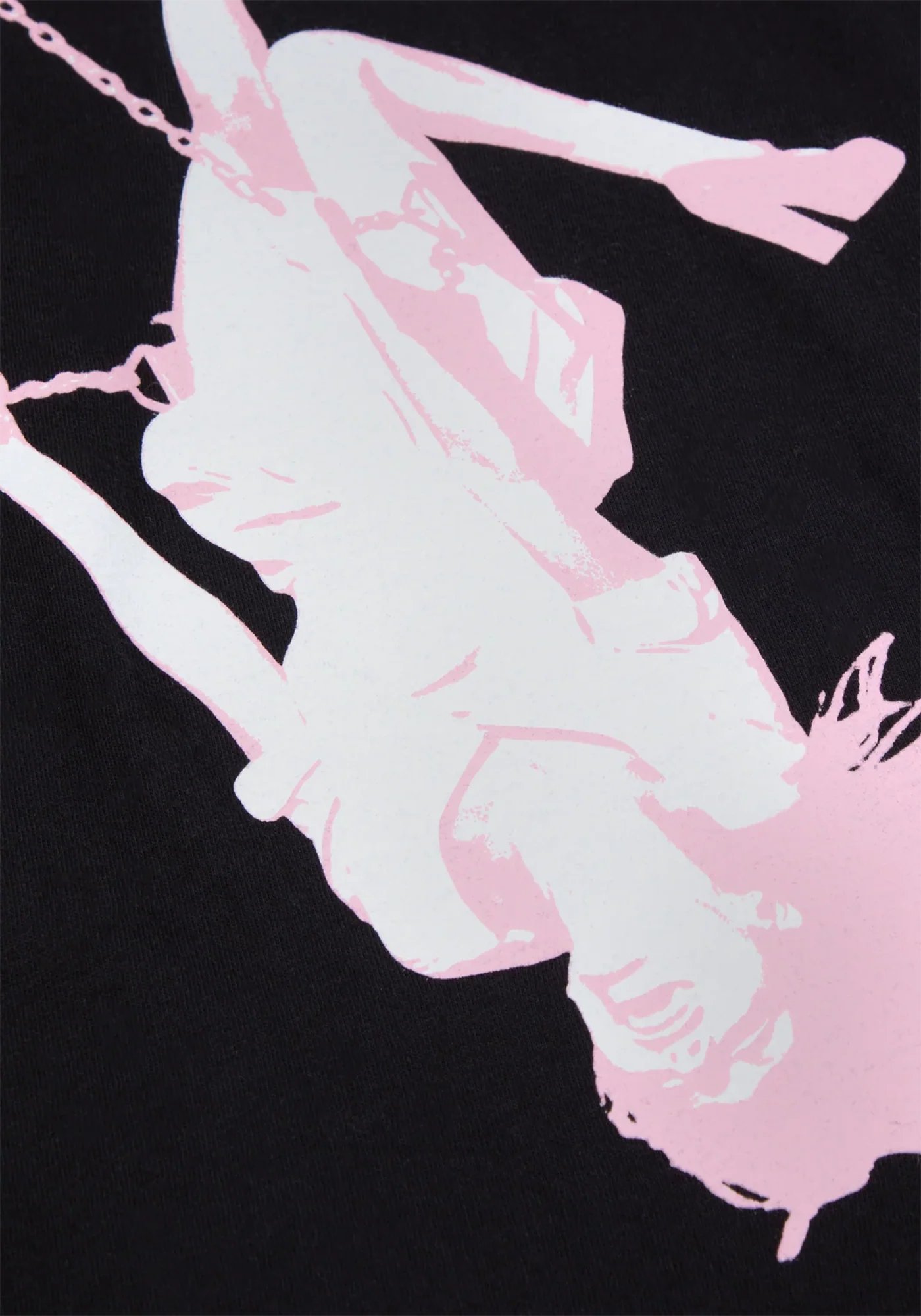 swing embroidered oversized youth black t-shirt - Image 3